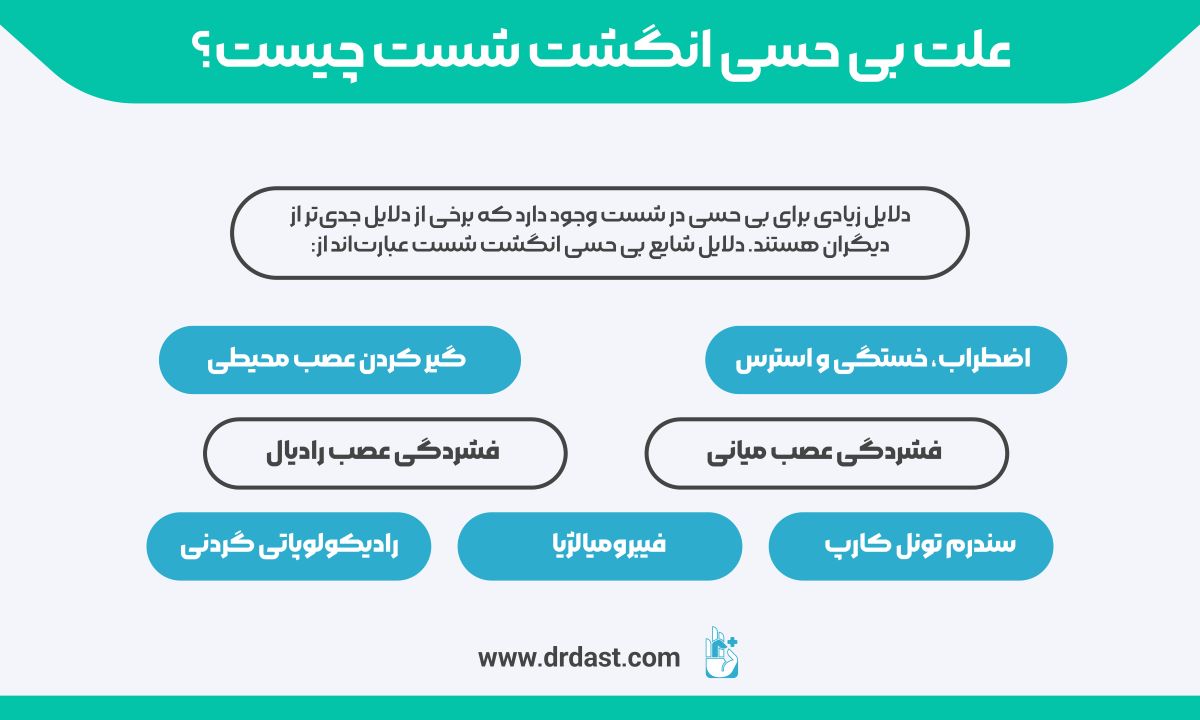 علت بی حسی انگشت شست چیست؟